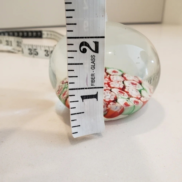 ANTIQUE Blown Glass Millefiori Paperweight Floral - Picture 13 of 13